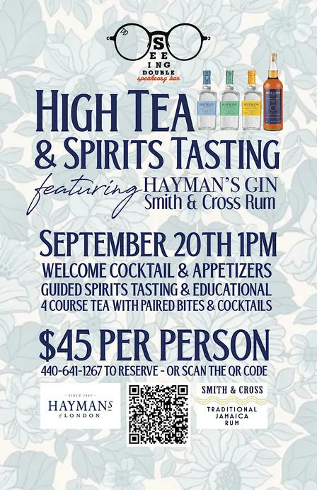 High Tea Spirits Tasting & Pairing Event @ Seeing Double