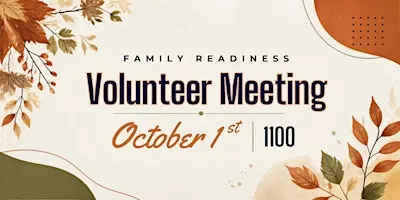 October Volunteer Meeting