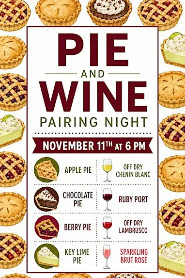 Pie & Wine Pairing Night