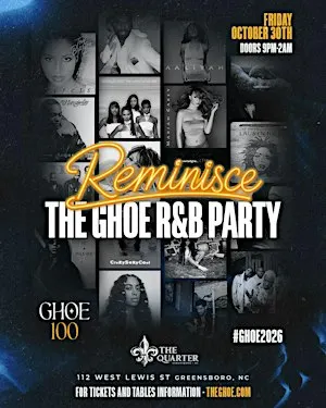 Reminisce: The GHOE R&B Party