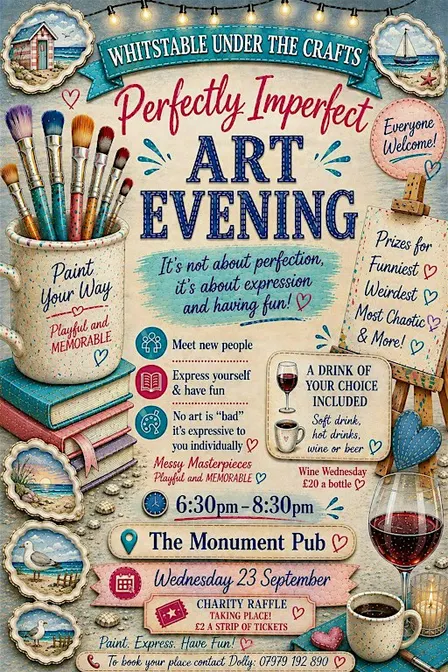 Perfectly Imperfect Art Evening - Whitstable Under The Crafts