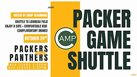 CAMP CEDARBURG SHUTTLE | PACKERS VS PANTHERS | 10.29