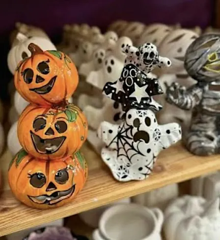 Spooky Pumpkin and Ceramic Painting