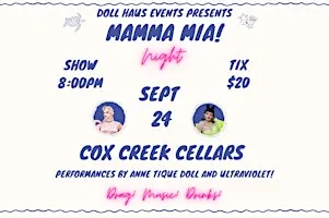 MAMMA MIA DRAG SHOW AT COX CREEK CELLARS IN GUELPH!