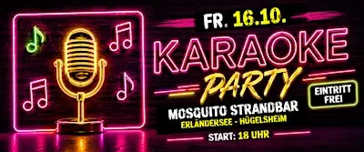 Karaoke Party am Erländersee in Hügelsheim (Eintritt Frei)