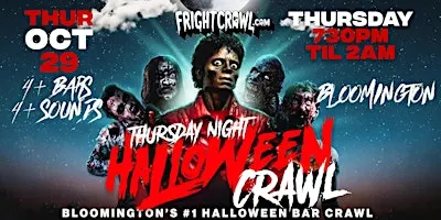 The Fright Crawl | Bloomington Halloween Bar Crawl 2026 | Thurs, Oct. 29