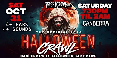 The Fright Crawl | Canberra's #1 Halloween Bar Crawl 2026 | Sat, Oct 31