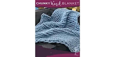 Cozy Blue Knit Blanket - Paint and Sip in New Braunfels | Classpop!™