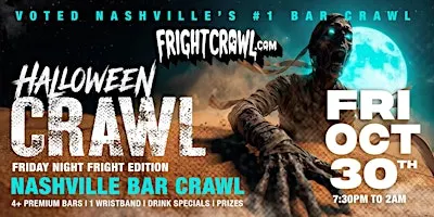 The Fright Crawl | Nashville Halloween Bar Crawl 2026 | Fri, Oct 30
