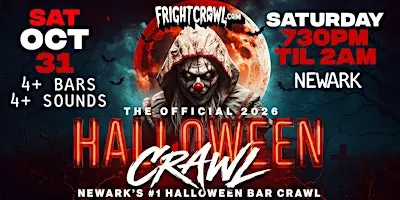 The Fright Crawl | Newark's #1 Halloween Bar Crawl 2026 | Sat, Oct 31