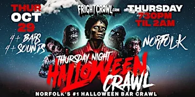 The Fright Crawl | Norfolk Halloween Bar Crawl 2026 | Thurs, Oct. 29