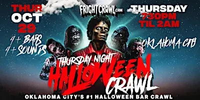 The Fright Crawl | Oklahoma City Halloween Bar Crawl 2026 | Thurs, Oct. 29