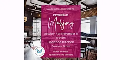 Introduction to Mahjong at Cadence Kitchen
