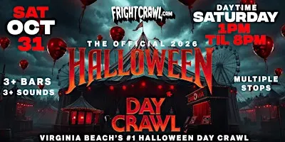 The Fright Crawl | Virginia Beach Halloween Day Bar Crawl 2026 | Sat, Oct 31