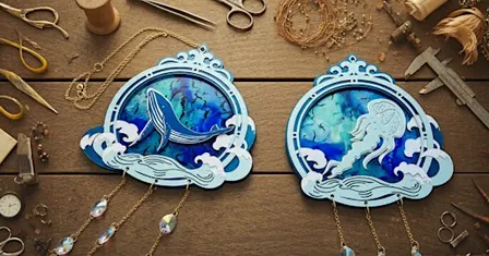 【DX設計館 】海洋陽光捕手紙藝掛飾工作坊 | Ocean Sun-catcher Paper Pendant Workshop
