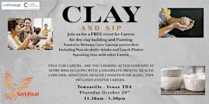 FREE Clay & Sip event (non-alcoholic) for Carers in Townsville