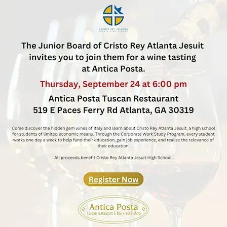 Wine Tasting to Benefit Cristo Rey Atlanta Jesuit School