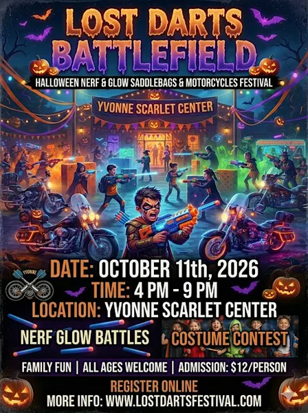 2nd Annual Halloween Nerf and Glow Party  Saddlebags and Motorcycles