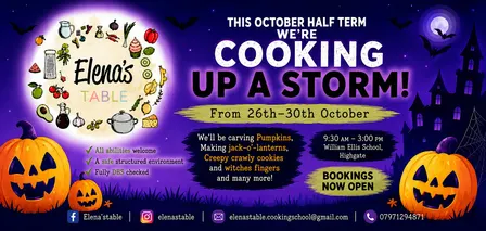 October Half-Term Cooking Camp/Highgate/ (Ages 6-14)