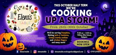 October Half-Term Cooking Camp/Highgate/ (Ages 6-14)