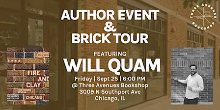 Author event + Brick Tour with Will Quam of Brick of Chicago