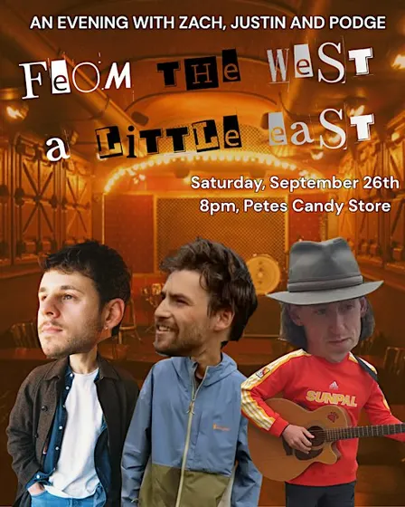From the west a little east