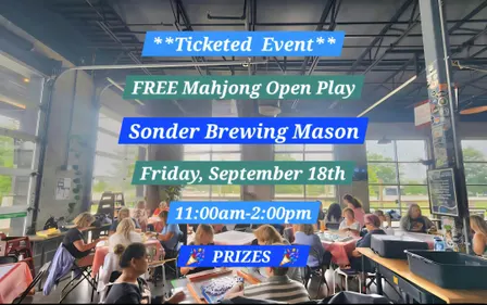 Free Mahjong Open Play at Sonder Brewing Mason
