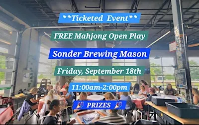 Free Mahjong Open Play at Sonder Brewing Mason