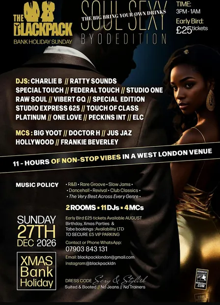 BLACK PACK PRESENTS SOUL SEXY BYOD