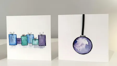 Watercolour Christmas Card Workshop (Baubles, Presents, Trees)