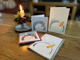 Watercolour Christmas Cards & Tags (Snowmen & Christmas Puddings)