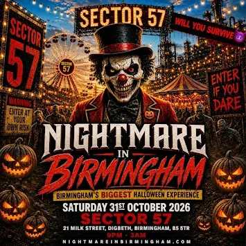 Nightmare In Birmingham  - The Biggest Halloween Party - 1000+ Ravers