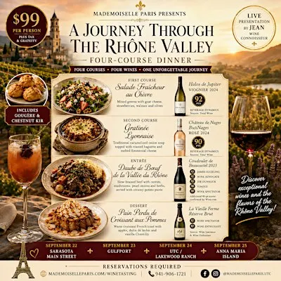 Rhone Valley Wine Dinner - A French Wine Experience in AMI