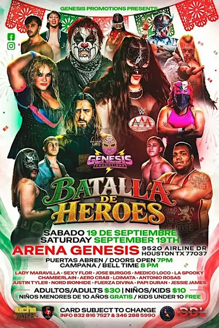 Genesis Promotions presents Batalla de Heroes