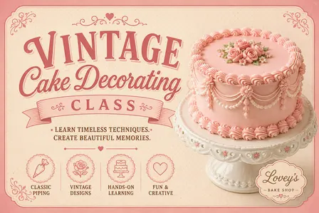 Vintage Cake Decorating Class