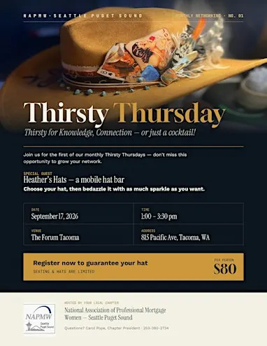 NAPMW's-Seattle Puget Sound - 1st Thirsty Thursday, Sept. 17th!!