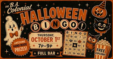 Halloween Bingo at The B.A. Colonial