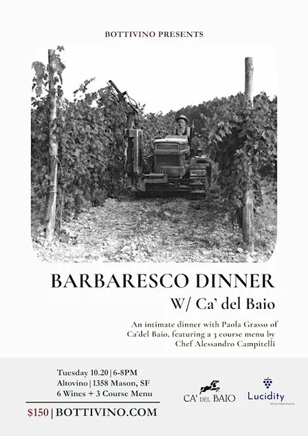 Wine Dinner: Ca' del Baio