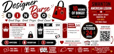 Purse Bingo - Swanton American Legion
