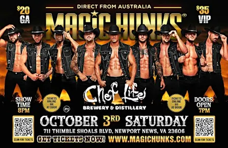 MAGIC HUNKS® AUSTRALIA TAKEOVER NEWPORT NEWS, VA!!
