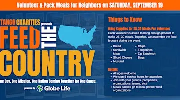 Feed The Country Spring: A Nationwide Day of Volunteering to Pack Meals