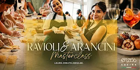 Italian cooking class with Enzo's Cucina Labrador - Arancini & Ravioli