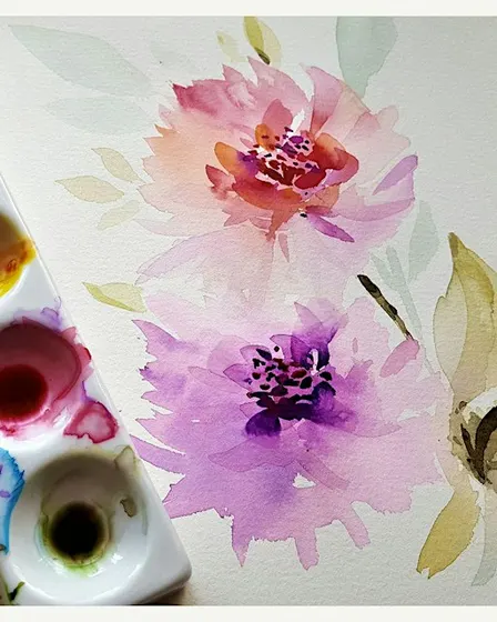 Paint the seasons | February | Helebores