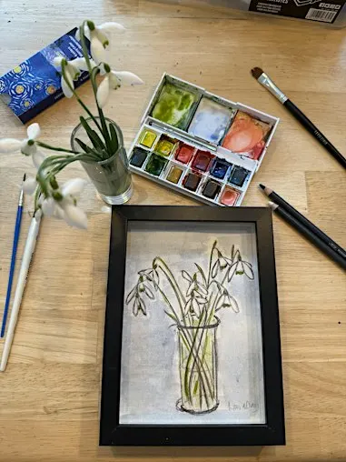 Paint the seasons | January | Snowdrops and new beginnings