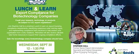 LUNCH & LEARN: Export Compliance for Biotechnology Companies