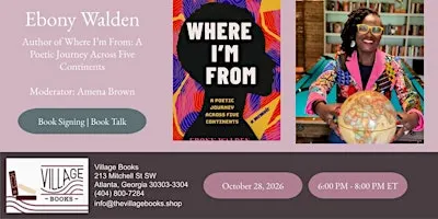 Book Signing and Author Talk with Ebony Walden