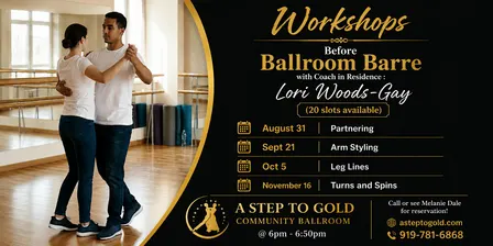 Workshops Before Ballroom Barre with Coach Lori Woods-Gay