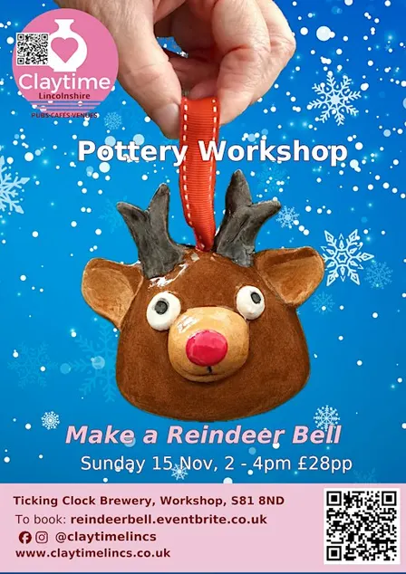 Reindeer Bell Pottery workshop, Ticking Clock Taproom, Worksop