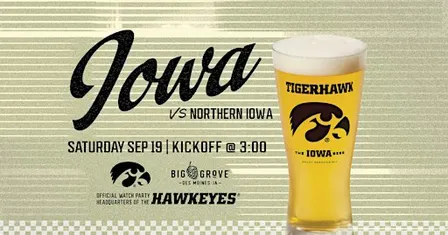 Iowa v. Northern Iowa Watch Party | Big Grove Des Moines