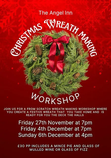 wreath making - The Angel inn